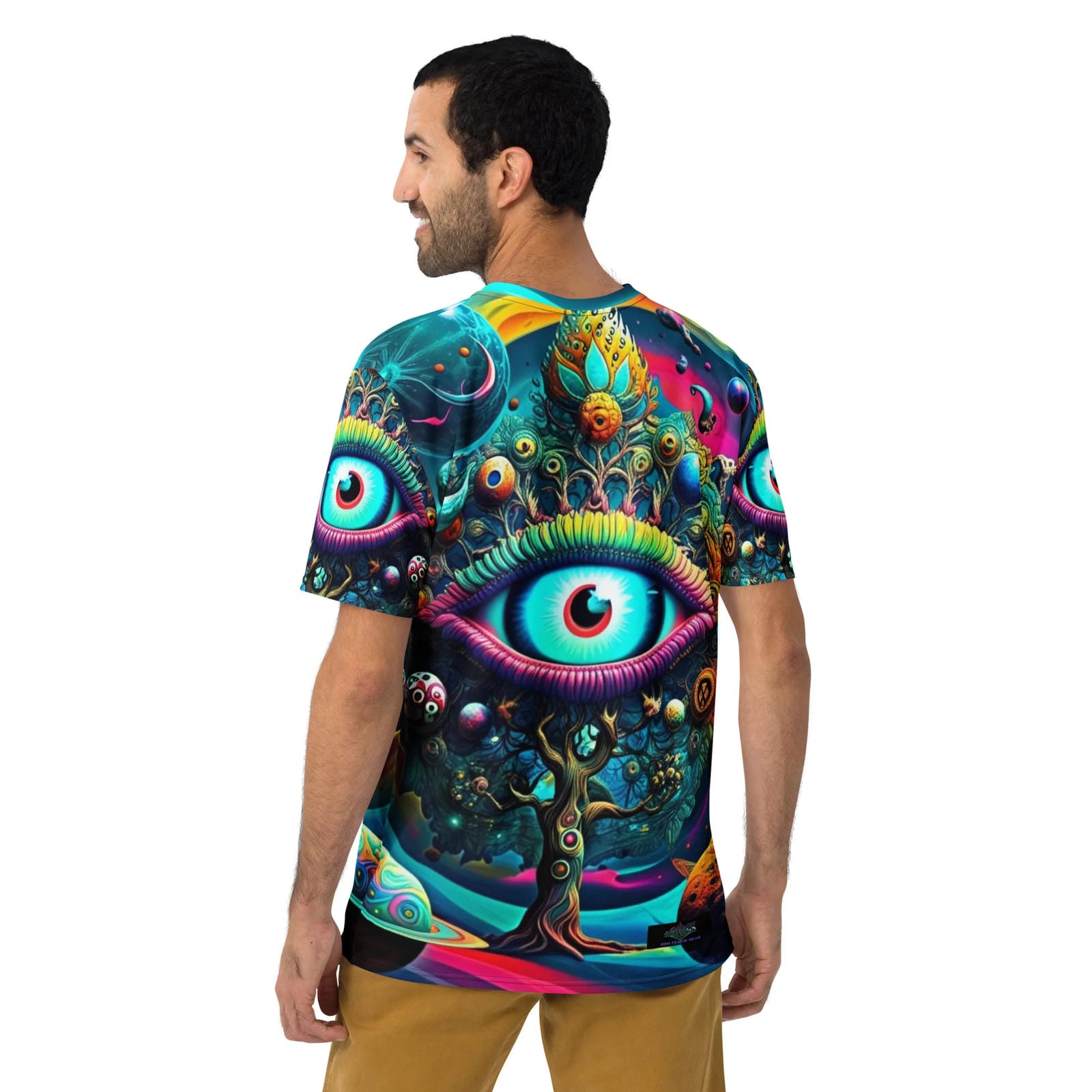 Tree of All Seeing Men's Rave Tee for EDM Festivals