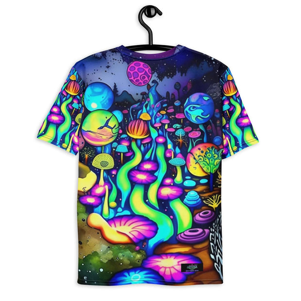 Vibrant Neon Rave Men's T-Shirt for EDM Festivals