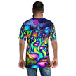 Vibrant Neon Rave Men's T-Shirt for EDM Festivals