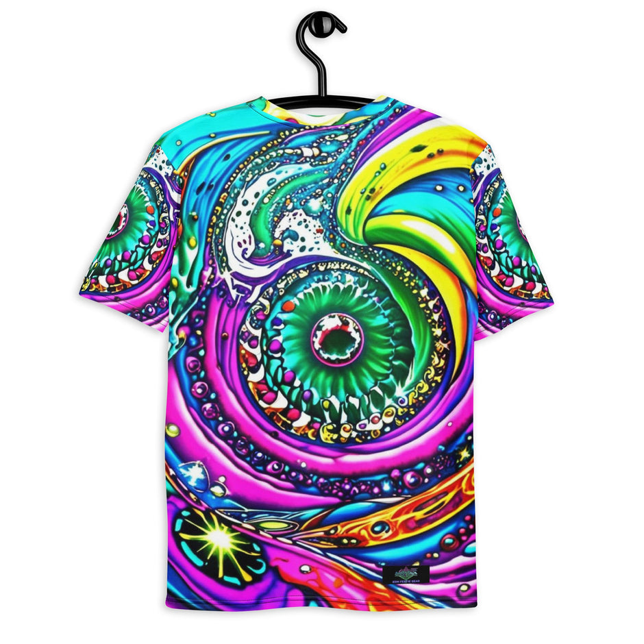 Vibrant Swirl Men's Festival T-Shirt for Ravers