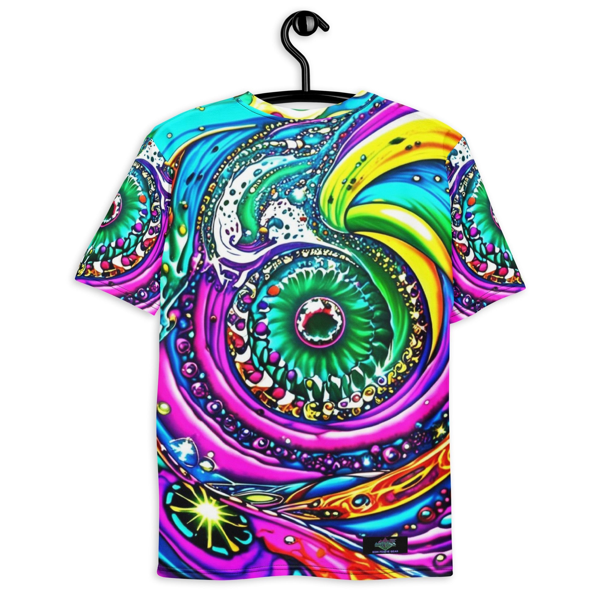 Vibrant Swirl Men's Festival T-Shirt for Ravers