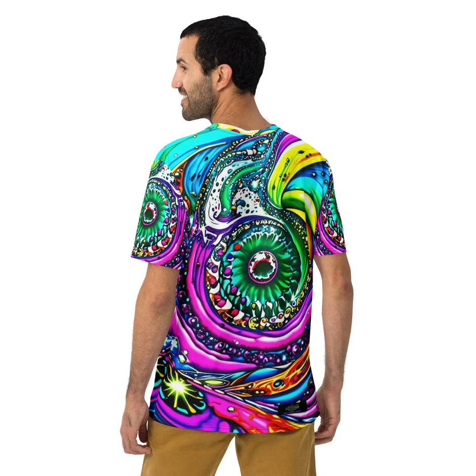 Vibrant Swirl Men's Festival T-Shirt for Ravers