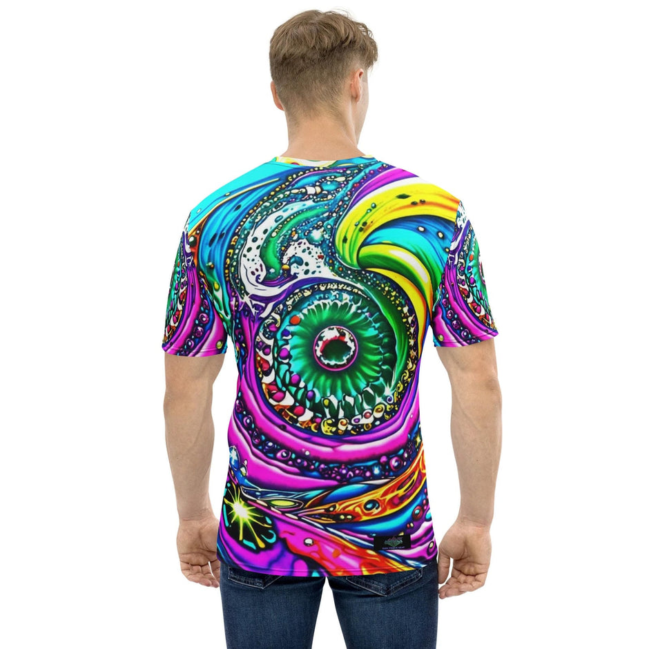 Vibrant Swirl Men's Festival T-Shirt for Ravers