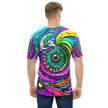 Vibrant Swirl Men's Festival T-Shirt for Ravers