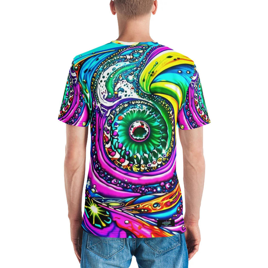 Vibrant Swirl Men's Festival T-Shirt for Ravers