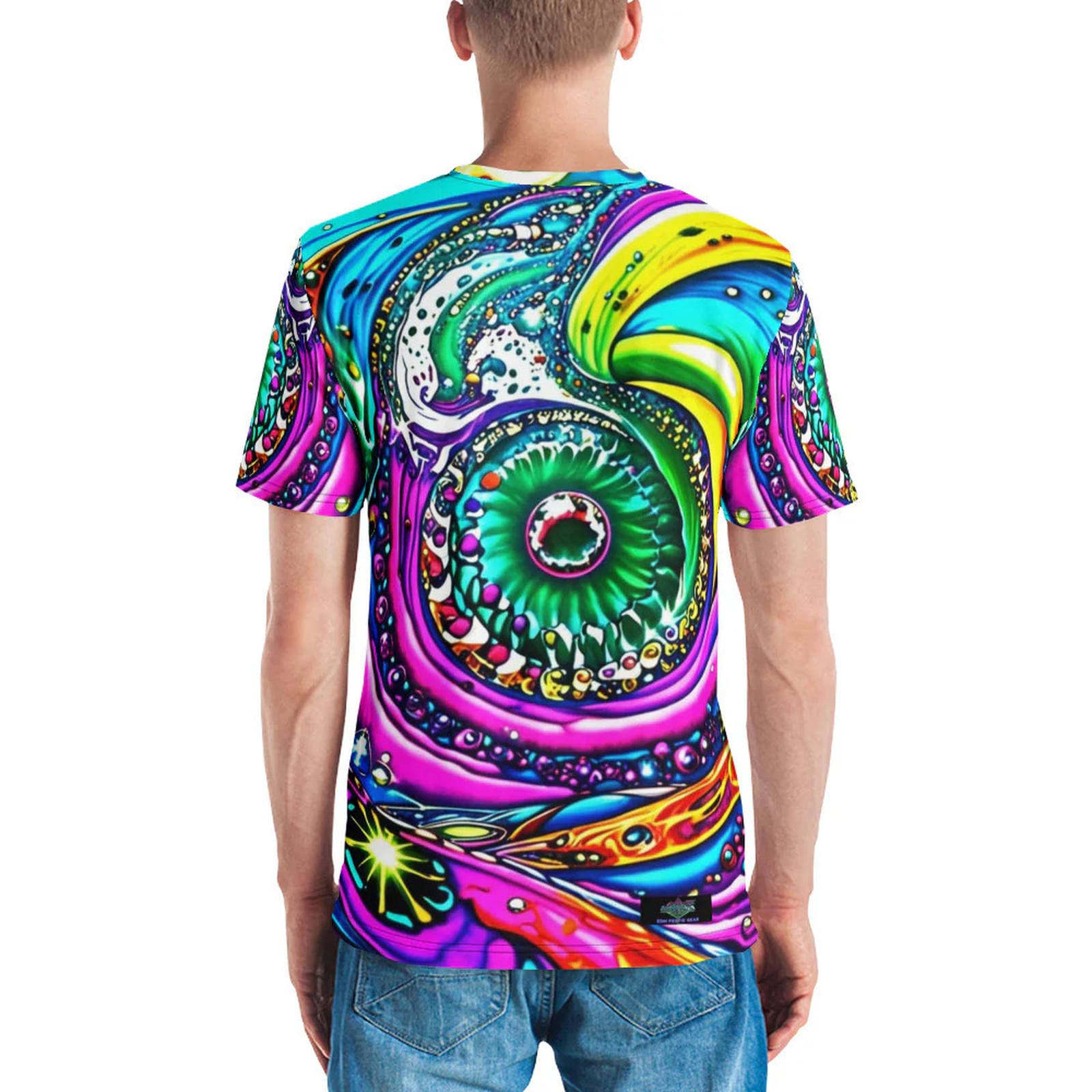 Vibrant Swirl Men's Festival T-Shirt for Ravers