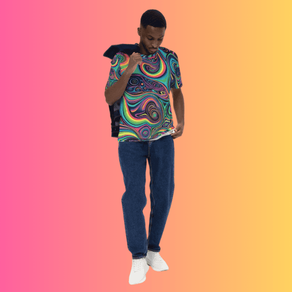Electric Vibe Abstract T-Shirt for Rave Lovers