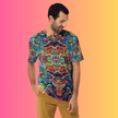 Electric Vibe Trippy Abstract Festival T-Shirt for Men – Perfect for Ravers