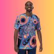 Vibrant Trippy Abstract Men's Festival T-Shirt for Rave Lovers