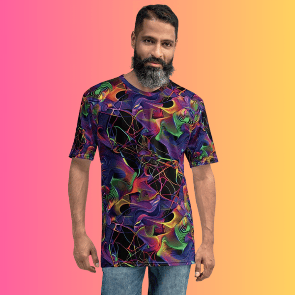 Psychedelic Vibes Men's Festival T-Shirt - Ultimate Rave Gear for EDM Lovers