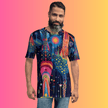 Electric Vibes Abstract Festival T-Shirt for EDM Enthusiasts