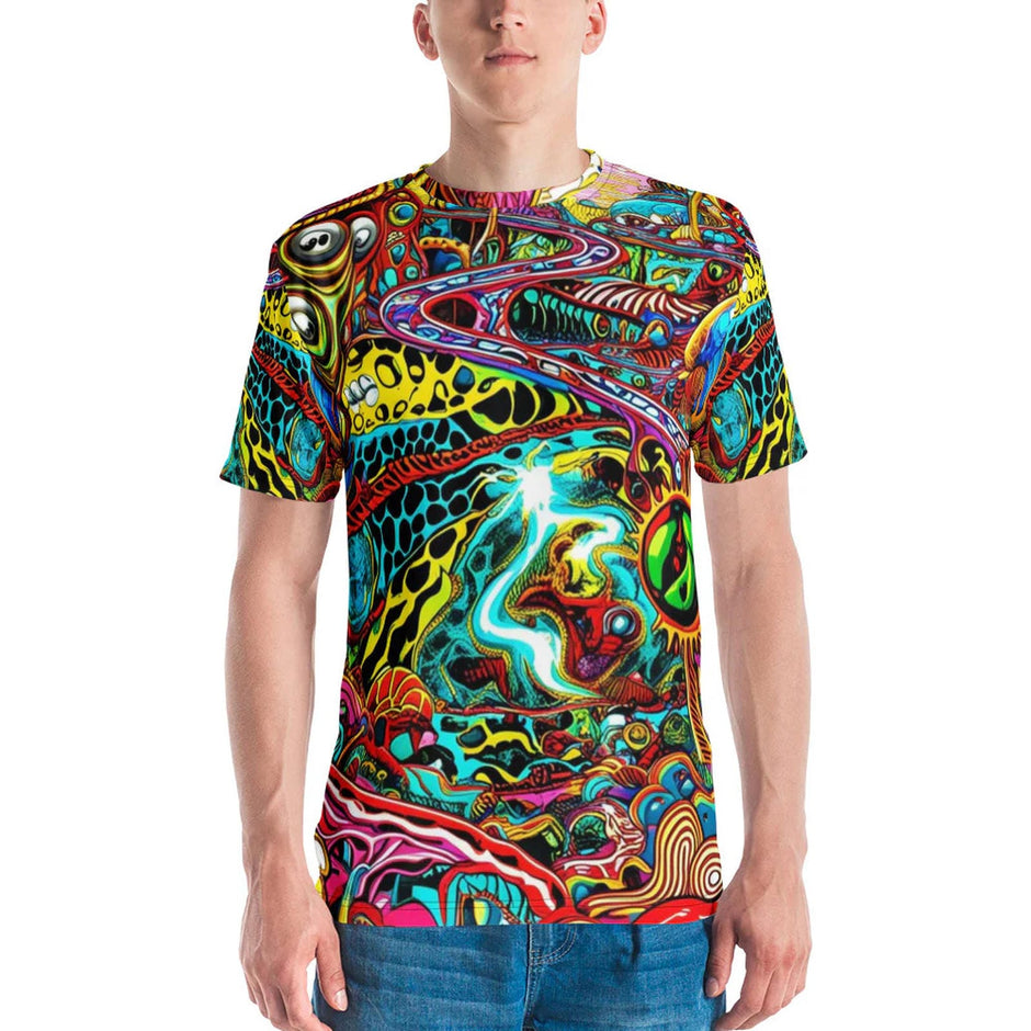 Cosmic Vibes Men's Festival T-Shirt - Elevate Your EDM Experience