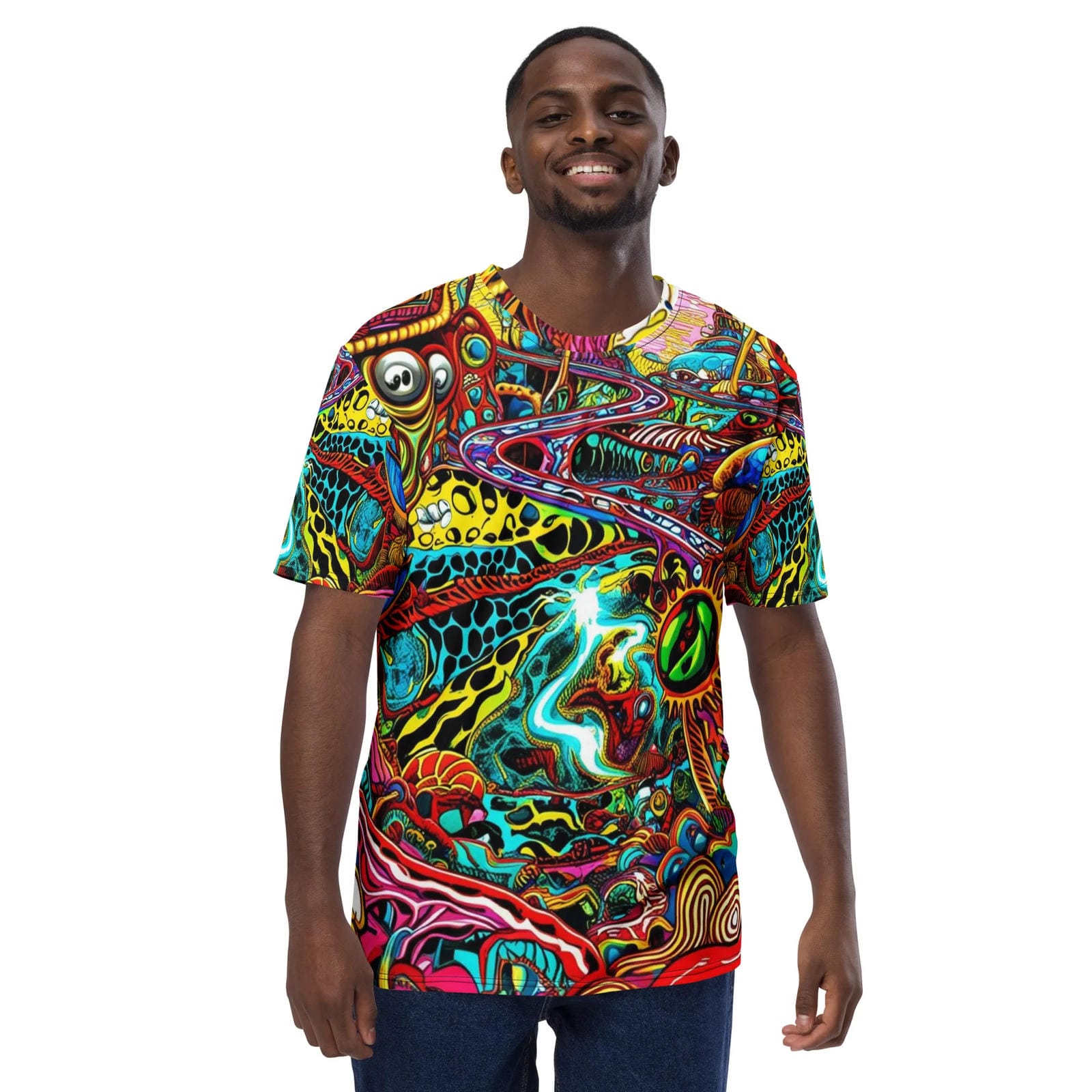 Cosmic Vibes Men's Festival T-Shirt - Elevate Your EDM Experience