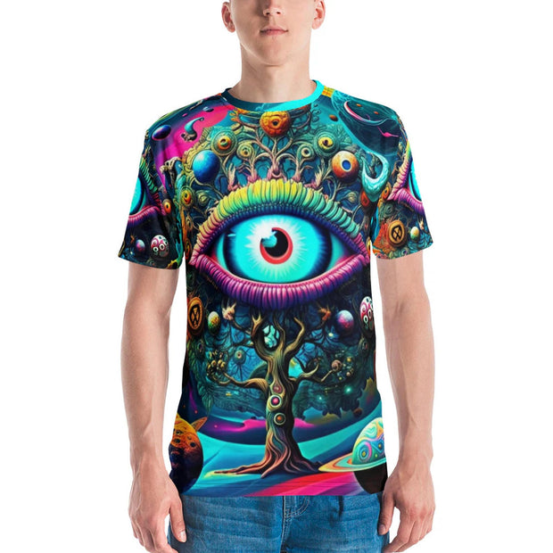 Tree of All Seeing Men's Rave Tee for EDM Festivals