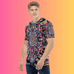 Psychedelic Vibes Festival T-shirt for Men - Vibrant Trippy Abstract Art
