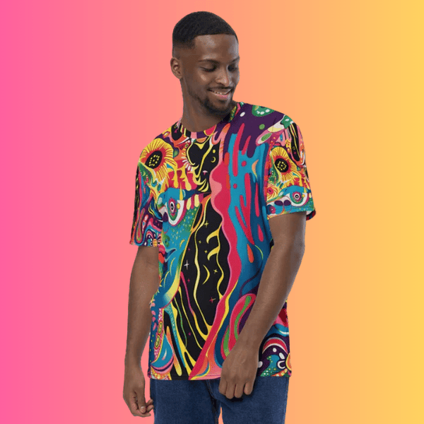 Psychedelic Vibes Festival T-Shirt for Men - Embrace the Electric Energy of the Dance Floor