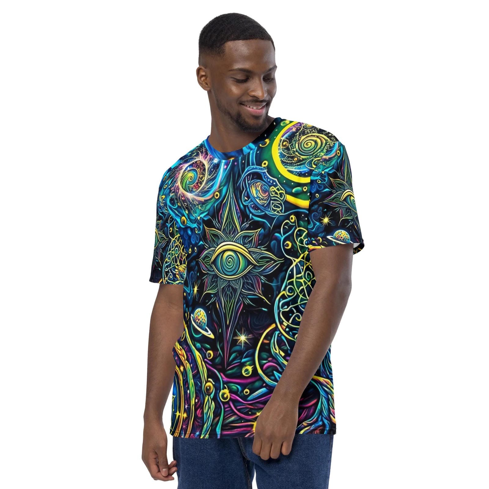 Vibrant Psychedelic Adventure T-Shirt for Men - Perfect for Rave and Festival Vibes