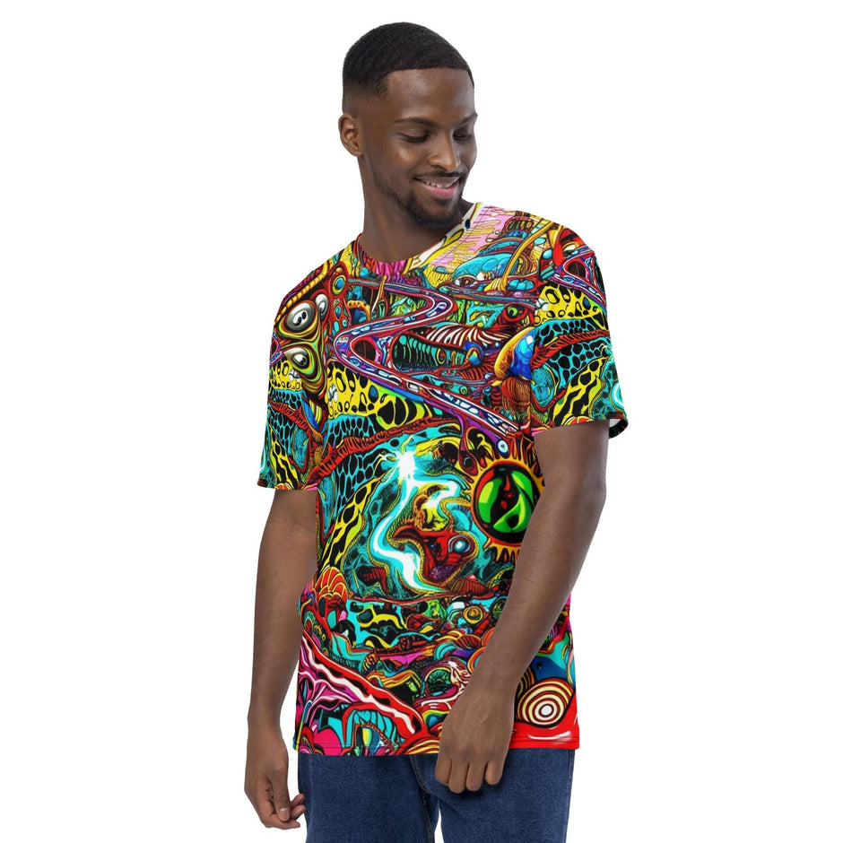 Cosmic Vibes Men's Festival T-Shirt - Elevate Your EDM Experience