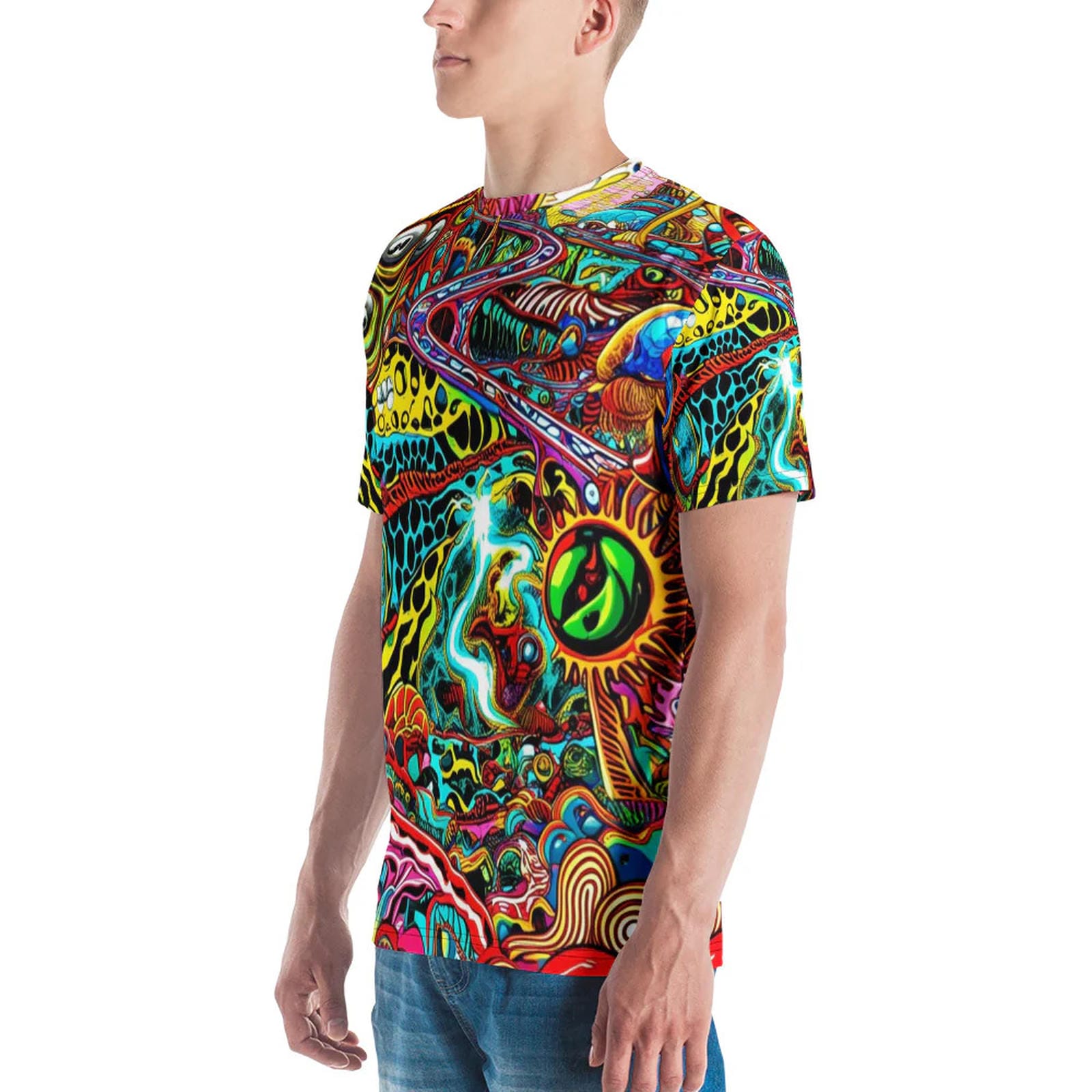 Cosmic Vibes Men's Festival T-Shirt - Elevate Your EDM Experience