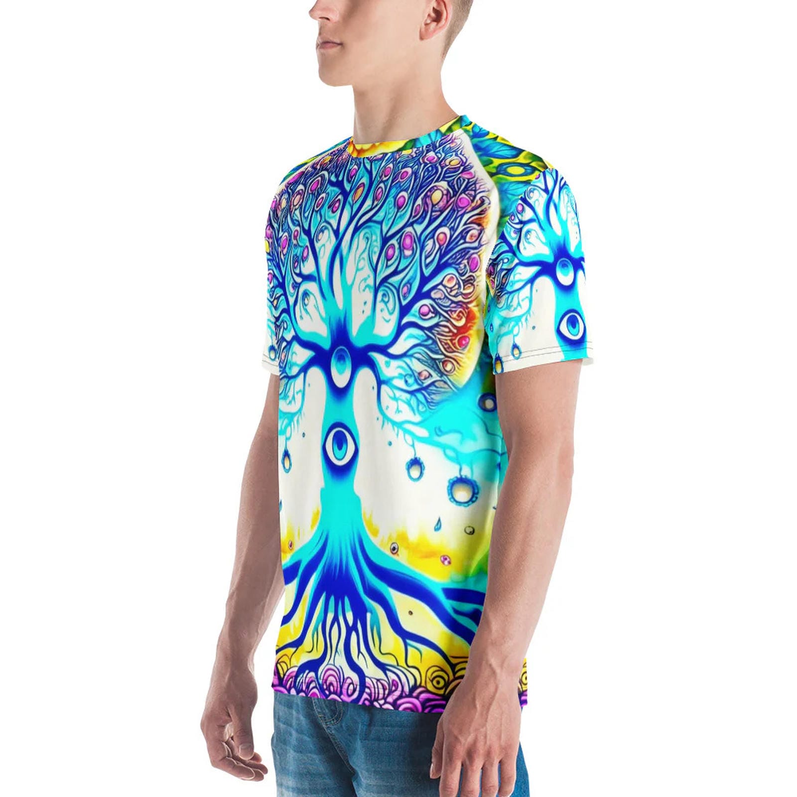 Cosmic Supreme Being Eye Men's T-Shirt for Rave Lovers