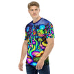 Vibrant Neon Rave Men's T-Shirt for EDM Festivals