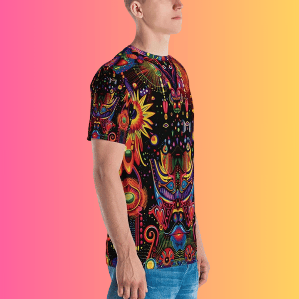 Psychedelic Vibes Men's T-Shirt - Essential Festival Gear for EDM Lovers