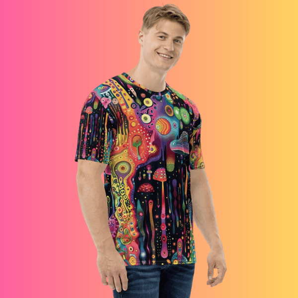 Vivid Trippy Abstract Festival T-Shirt for Music Lovers