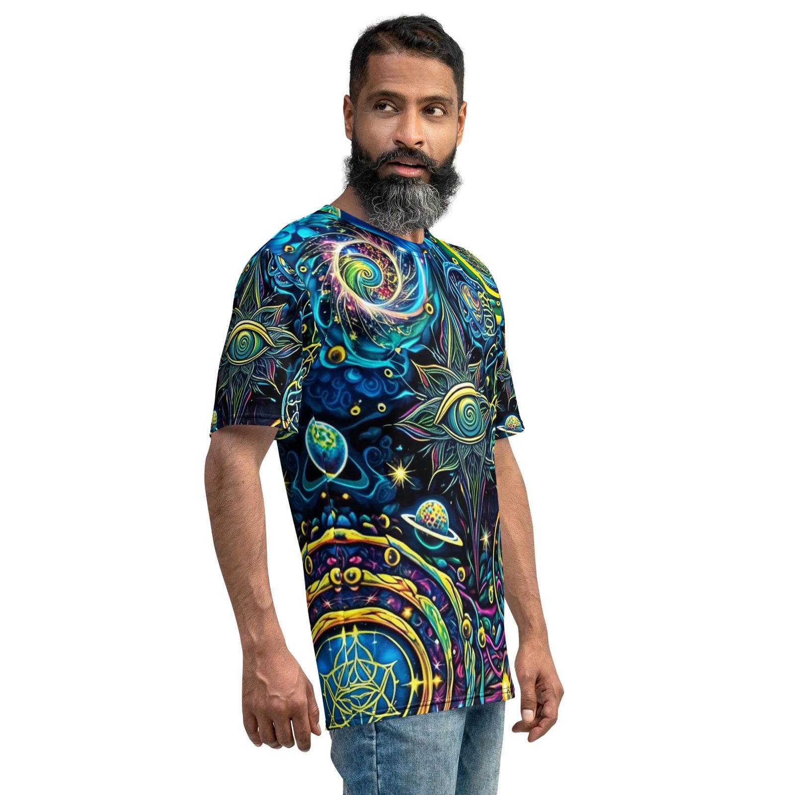 Vibrant Psychedelic Adventure T-Shirt for Men - Perfect for Rave and Festival Vibes