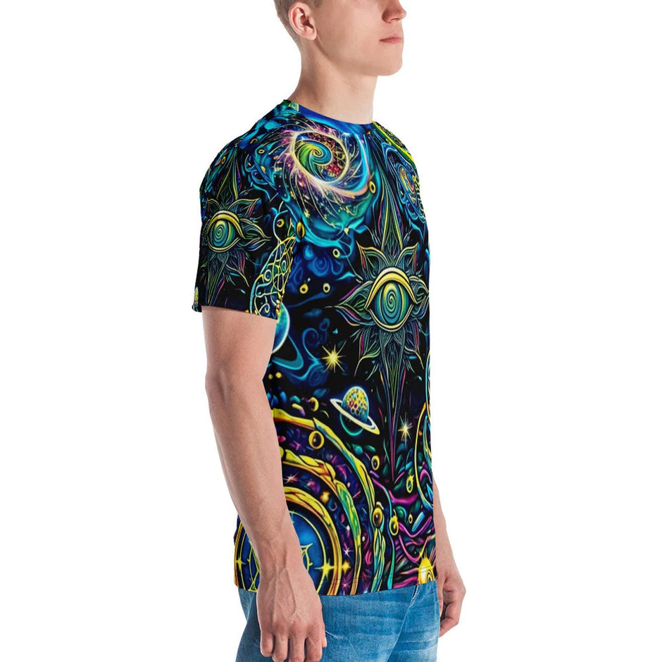 Vibrant Psychedelic Adventure T-Shirt for Men - Perfect for Rave and Festival Vibes