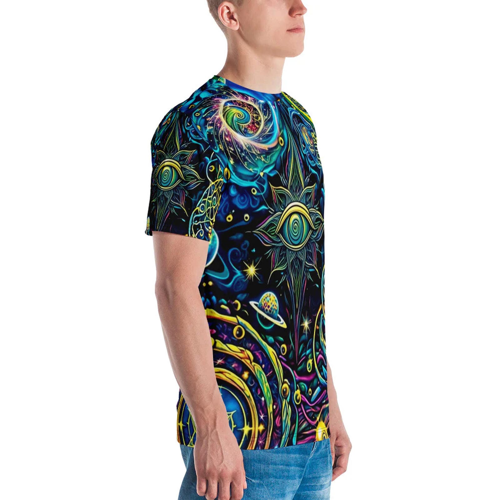 Vibrant Psychedelic Adventure T-Shirt for Men - Perfect for Rave and Festival Vibes