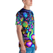 Vibrant Neon Rave Men's T-Shirt for EDM Festivals