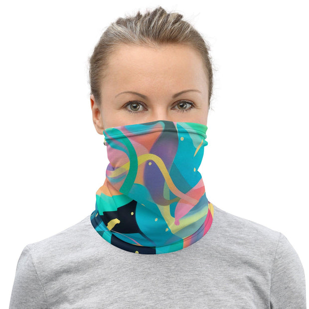 Colorful Abstract Neck Gaiter for Raves & Festivals