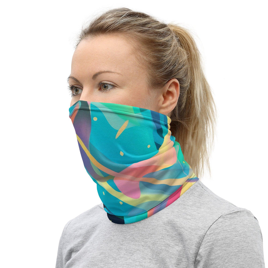 Colorful Abstract Neck Gaiter for Raves & Festivals