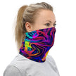 Neon Abstract Multi-Use Neck Gaiter for Festivals