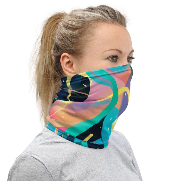 Colorful Abstract Neck Gaiter for Raves & Festivals