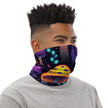 Vibrant Neon Mushroom Neck Gaiter for Raves & Festivals