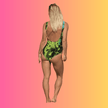 Playful Festival One-Piece Swimsuit for EDM Lovers