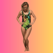Playful Festival One-Piece Swimsuit for EDM Lovers