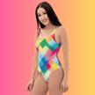 Cheeky Festival One-Piece Swimsuit for Rave and EDM Lovers
