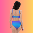 Vibrant Blue & Purple High-Waisted Bikini