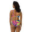 Swirl Abstract High-Waisted Bikini - Festival Ready Style