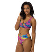 Swirl Abstract High-Waisted Bikini - Festival Ready Style