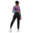 Vibrant Tie-Dye Long-Sleeve Crop Top for Music Festivals