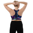 Psychedelic Longline Sports Bra for Raves & Festivals
