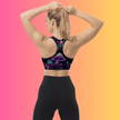 Mushroom Longline Sports Bra for Raves and Festivals