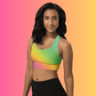 Vibrant Longline Sports Bra for Raves & Festivals