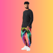 Electric Neon Joggers for Rave Lovers and Festival Enthusiasts