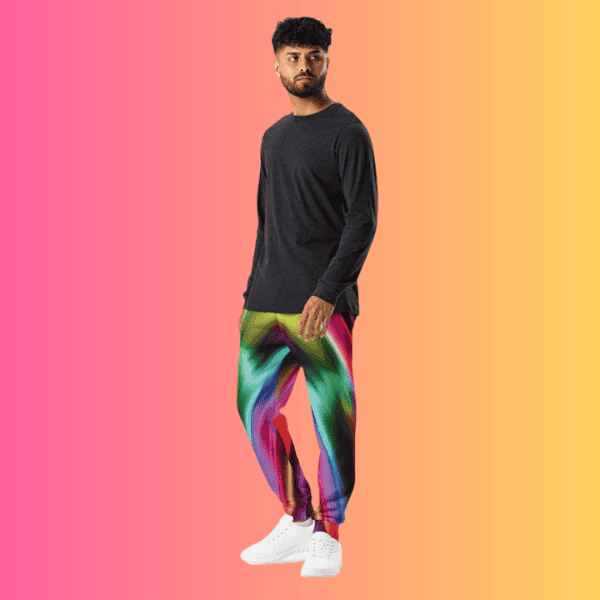 Electric Neon Joggers for Rave Lovers and Festival Enthusiasts