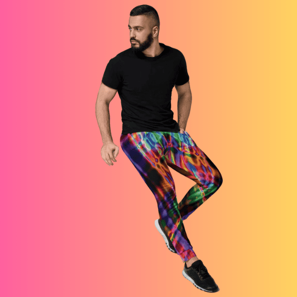 Electric Neon Joggers for Raving and Music Festivals