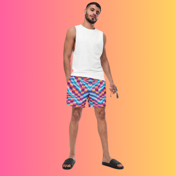 Custom EDM Festival Abstract Rave Swim Shorts